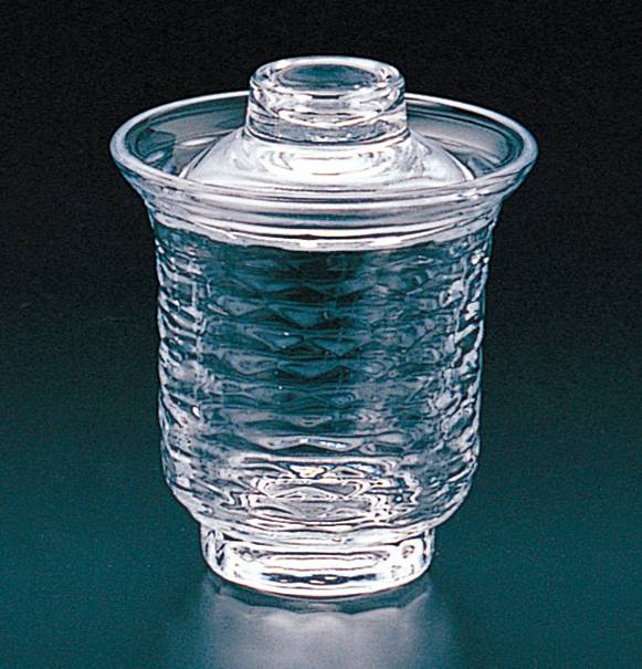 No.10022 箸洗 透明 ガラス 蓋付 ふた 前菜 旅館 朝食 割烹料理 高級 温泉旅館 夕飯 鮨屋 寿司屋 お吸..