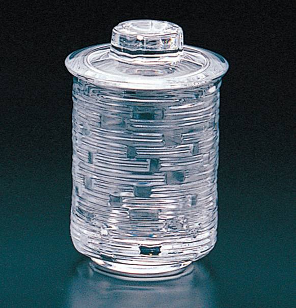 No.10025 箸洗 透明 ガラス 蓋付 ふた 前菜 旅館 朝食 割烹料理 高級 温泉旅館 夕飯 鮨屋 寿司屋 お吸..