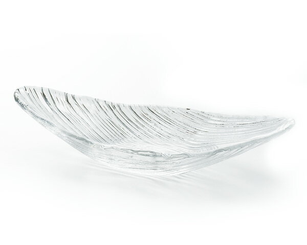 《日本製》流麗 舟型【ガラス 皿】【長皿】