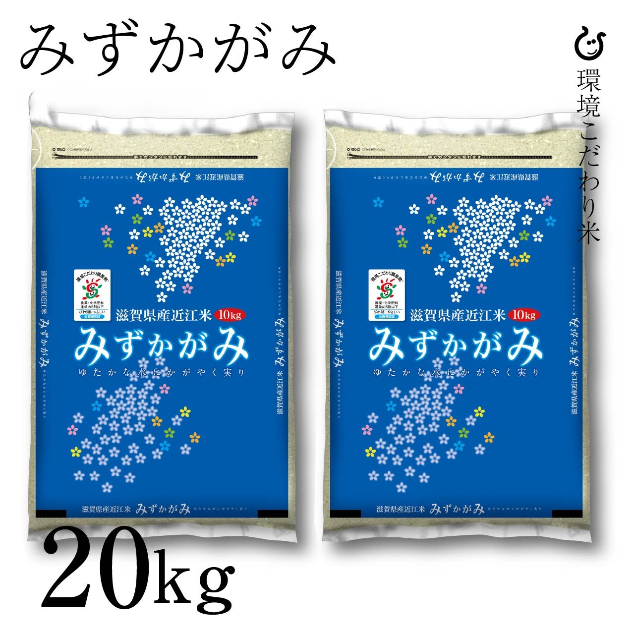 新米 【令和8年産100％使用】白米 玄米 滋賀県産 みずかがみ 20kg (10kg×2袋) 米 お米 国産 20キロ 送料無料 100 (2)