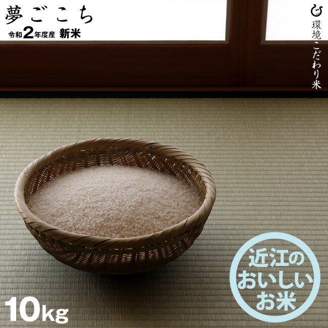 ★★無洗米★★ 夢ごこち 白米10kg(5kg×2袋) 令和2年 滋賀県産...