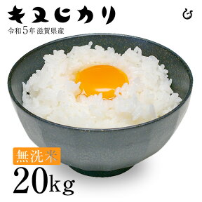 新米 ★★無洗米★★ キヌヒカリ 20kg 令和5年 滋賀県産 米 お米 送料無料 環境こだわり米 100