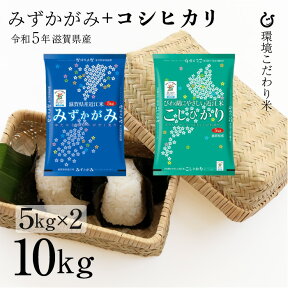 近江SET みずかがみ 5kg ＋ コシヒカリ 5kg 合計 10kg お米 令和5年 滋賀県産 米 お米 送料無料 環境こだわり米 80