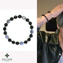 【DELIXIR】オニックス ソダライト 天然石 ブレスレット アクセサリー 送料無料 ネコポス便 プレゼント 贈り物 韓国 韓国雑貨