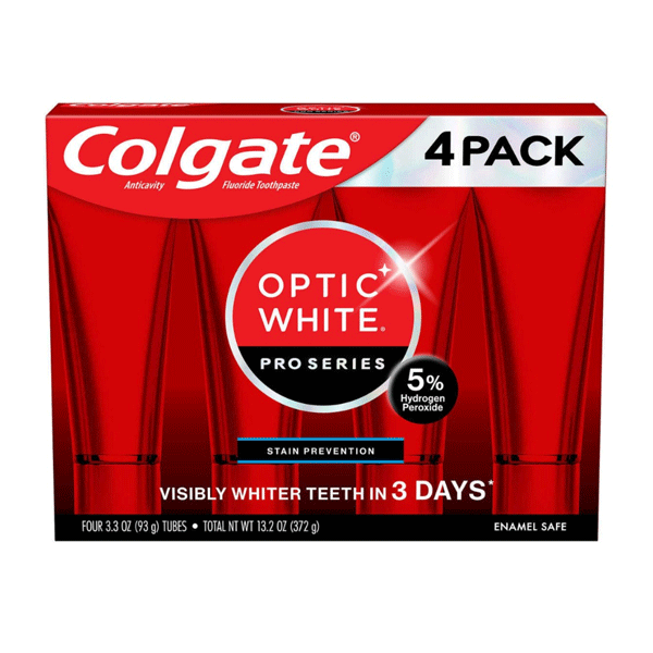 【リニューアル】Colgate コルゲート オプティックホワイト プロシリーズ 歯磨き粉 4本セット 93g 4個 美白 WHITENING 口臭 タバコ 歯の黄ばみ 虫歯 デンタルケア 93g