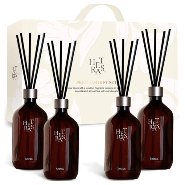 hetras ヘトラス プレミアム ディフューザー ギフトセット 2000ml(500ml×4個入り) 大容量 全3種 芳香剤 韓国雑貨 韓国 人気 香り フレグランス リラックス ギフト プレゼント 正規品 韓国 インテリアのサムネイル