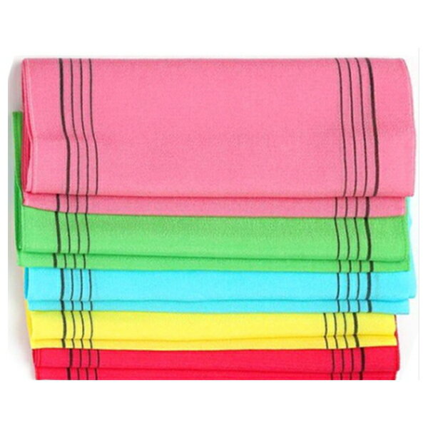 韓国 あかすりロングタオル 5枚セット 送料無料 ネコポス便 垢すり あかすりタオル 垢すりタオル 韓国あかすり 韓国垢すり ボディタオル 角質 黒ずみ