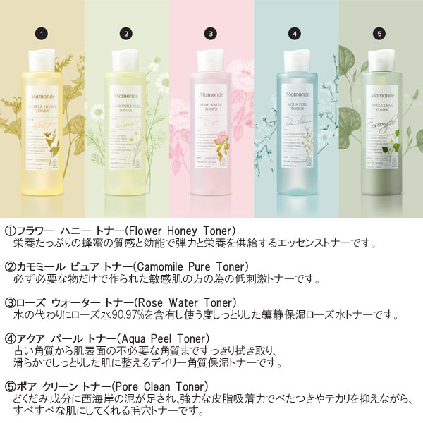 マモンド(Mamonde) ポア クリーン トナー(Pore Clean Toner) 250ml 送料無料(一部地域別途送料) 韓国コスメ 化粧水 スキン スキンケア どくだみ ドクダミ 毛穴 皮脂 ブラックヘッド 角質 オイリー肌 脂性 トナー 3