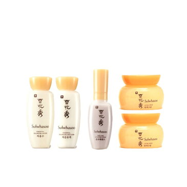 滋陰水(化粧水)15ml + 滋陰乳液(乳液)15ml + 潤燥エッセンス 8ml + 弾力クリーム 5ml×2 (10ml) ミニチュア 4種セット 雪花秀 ソルファス ソラス ジャウム 漢方 お試しサンプル 低価格 高級 韓国コスメ 数量限定 ぽっきり ポッキリ マスクシート付