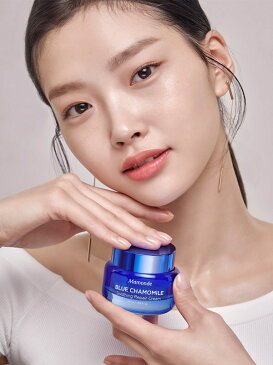 Mamonde マモンド ブルー カモミール スーディング リペア クリーム BLUE CHAMOMILE SOOTHING REPAIR CREAM 50ml 送料無料 一部地域除外 韓国コスメ スキンケア クリーム 水分クリーム ジェル 鎮静 乾燥肌 低刺激 敏感肌