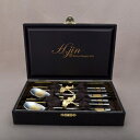 H.JIN 鶴 夫婦 金 ゴールド箸スプーンペアセット カトラリーセット 鶴 送料無料 高級 韓国食器 スジョ 韓国製 箸 スプーン スッカラ チョッカラ セッ...