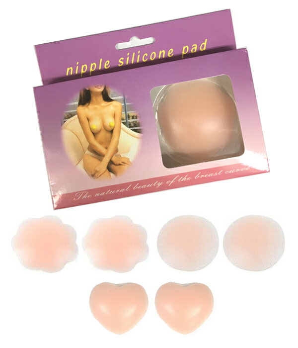 【即納】丸型 花型 シリコン ニップレス 1箱 2個入り パッド パット 丸洗いOK 衛生的 100 ...
