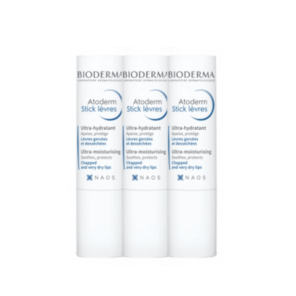 BIODERMA ビオデルマ アトデルム リップスティック 4g×3 送料無料 韓国コスメ 乾燥 保湿 潤い リップクリーム リップ リップケアのサムネイル