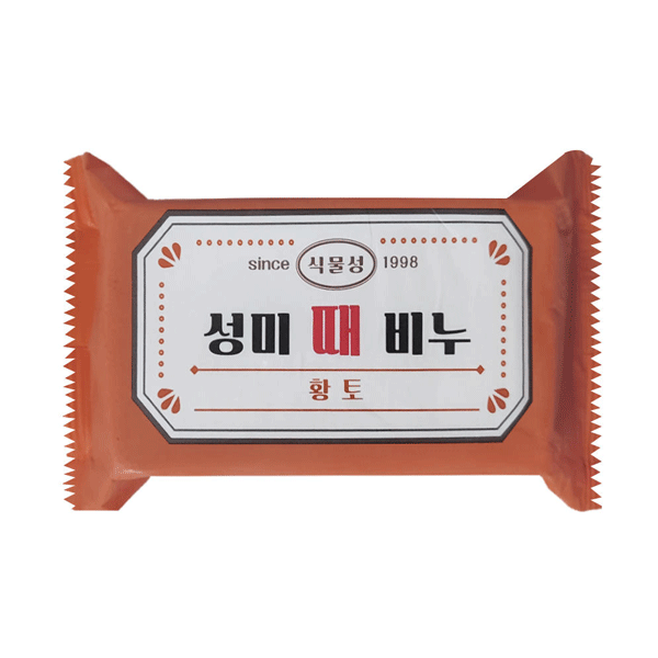 【あかすりタオルおまけ付き】黄土垢すり石鹸！！（1個）定形外送料無料 韓国直輸入 あかすり 垢すり 石鹸 ソープ