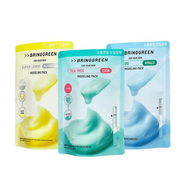 【リニューアル】BRING GREEN モデリングパック TEA TREE CICA BAMBOO HYALI SUPER LEMON CLUTATHION M..