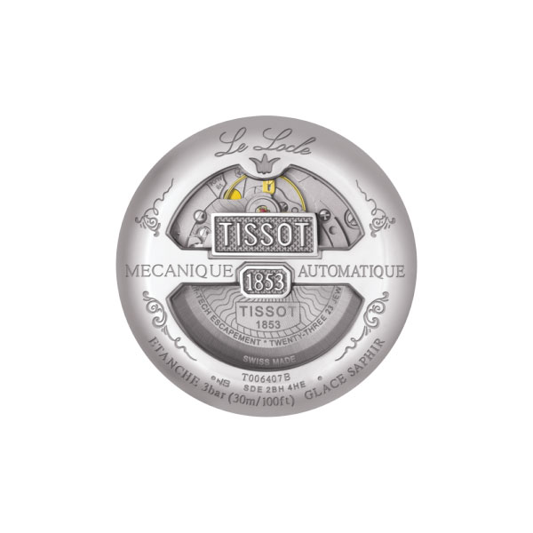 ティソ腕時計 T006.407.16.053.00（メンズ）黒文字盤/黒革バンド（機械式自動巻きモデル）　TISSOT LE LOCLE Powermatic 80　メーカー2年保証　TISSOT−T0064071605300