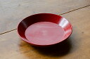 木皿 朱 φ100x20mm 漆 茶托 豆皿 ソーサー
