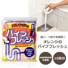 オレンジのパイプフレッシュ / 10回分 パイプ詰まりに 排水管掃除 パイプクリーナー 排水管クリーナー 排水管 掃除 排水口 排水管洗浄剤