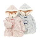 Biquette Club (ビケットクラブ) ブルゾン (80?130cm) 【冬物】キムラタンの子供服 フード取り外し可 コート 花柄 ボア リボン 女の子 80cm 90cm 95cm 100cm 110cm 120cm 130cm