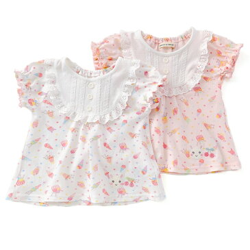 coeur a coeur (クーラクール ) 半袖Tシャツ (70〜100cm) 女の子 夏物 70cm 80cm 90cm 95cm 100cm キムラタンの子供服