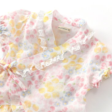 coeur a coeur (クーラクール ) 甚平スーツ (80〜100cm) 女の子 夏物 80cm 90cm 95cm 100cm キムラタンの子供服