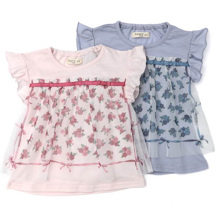 【30%OFF SALE】Biquette Club (ビケットクラブ ) Tシャツ（半袖） (80～130cm) 女の子 80cm 90cm 95cm 100cm 110cm 120cm 130cm キムラタン 子供服 本体綿100%のサムネイル