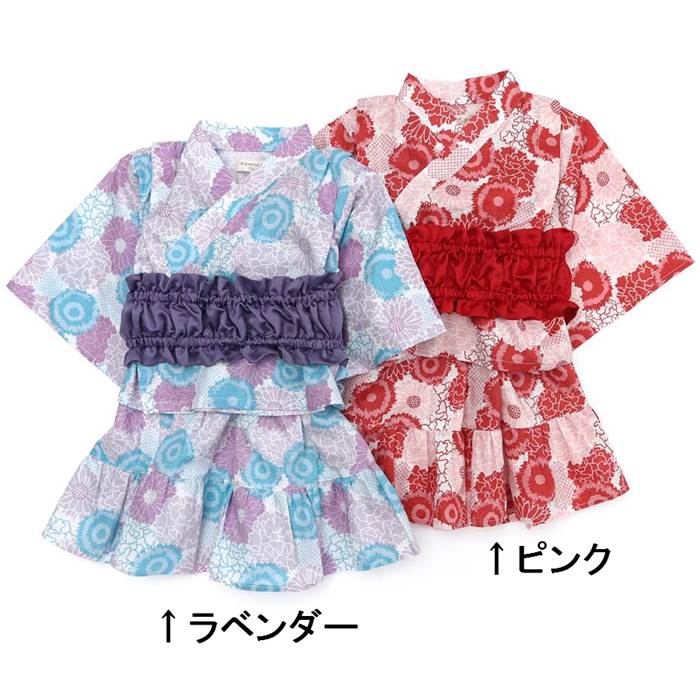 【40%OFF SALE セール】Biquette Club (ビケットクラブ ) ワンピース浴衣 (80〜130cm) 女の子 80cm 90cm 95cm 100cm 110cm 120cm 130cm キムラタン 子供服