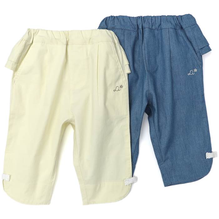 【30%OFF SALE】Lily ivory (リリー アイボリー ) 7分丈パンツ (80〜130cm) 女の子 80cm 90cm 95cm 100cm 110cm 120cm 130cm キムラタン 子供服