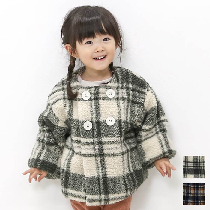 【15%OFF SALE】Piccolo (ピッコロ ) ノーカラーコート (80〜95cm) 女の子 男の子 80cm 90cm 95cm キムラタン 子供服［アウター］bbyAW