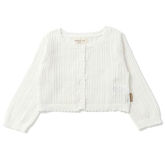 【40%OFF SALE 均一価格セール】Biquette Club (ビケットクラブ ) 8分袖ボレロ (80〜130cm) 女の子 80cm 90cm 95cm 100cm 110cm 120cm 130cm キムラタン 子供服 綿100%