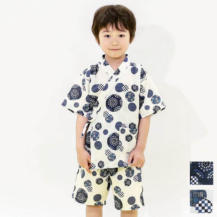 じんべい（男の子） 【20%OFF SALE】BABBLE BOON (バブルブーン ) 男児　甚平 (80～130cm) 男の子 80cm 90cm 95cm 100cm 110cm 120cm 130cm キムラタン 子供服 綿100%