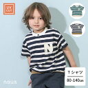 【40 OFF SALE】n.o.u.s (ノウズ ) ボーダーTシャツ（半袖） (80～140cm) 男の子 80cm 90cm 100cm 110cm 120cm 130cm 140cm キムラタン 子供服 半袖 キッズ 通園 通学 夏物 服 男児 おしゃれ トレンド トップス ボーダー カジュアル 夏 ギフト マニッシュ