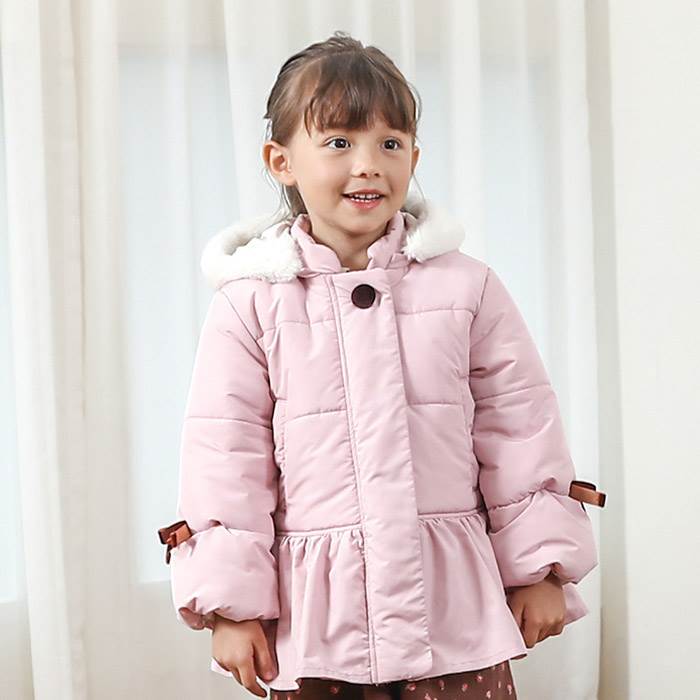 【30%OFF SALE】Biquette Club (ビケットクラブ ) 裾フリル中綿ジャケット (80〜140cm) 女の子 80cm 90cm 100cm...