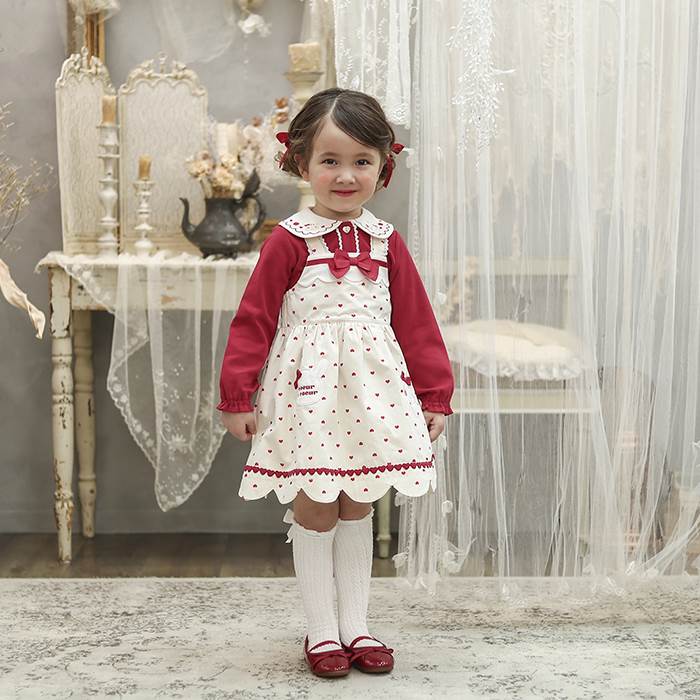 【30%OFF SALE】coeur a coeur (クーラクール ) ジャンパースカート (90〜110cm) 女の子 90 100 110 キムラタン 子供服 こども リボン ハート うさぎ かわいい 送料無料 お出かけ