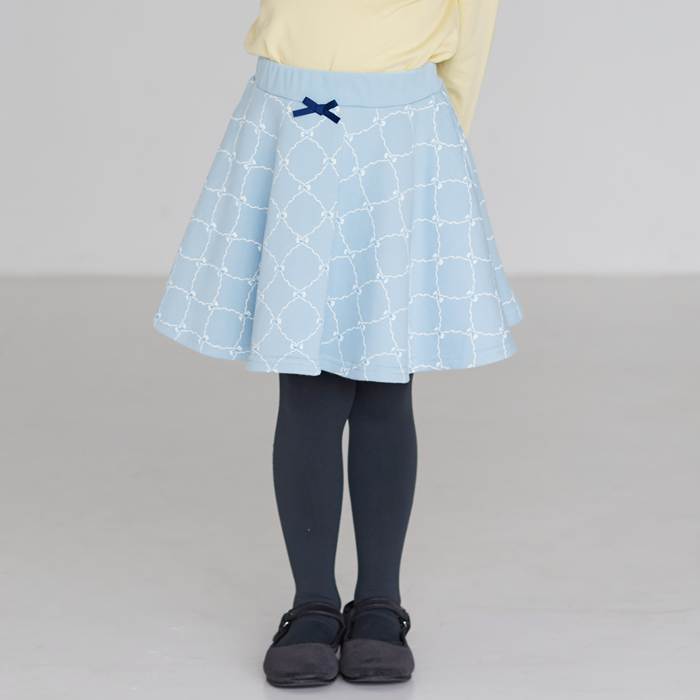 【ノベルティ対象商品】n.o.u.s (ノウズ ) スカート (90〜140cm) 女の子 90 100 110 120 130 140 キムラタン 子供服 | 長袖 キッズ おでかけ 子ども服 こども服 こどもふく 服 女児 おしゃれ トレンド スカート リボン柄 フレアスカート 通園 通学 保育園のサムネイル
