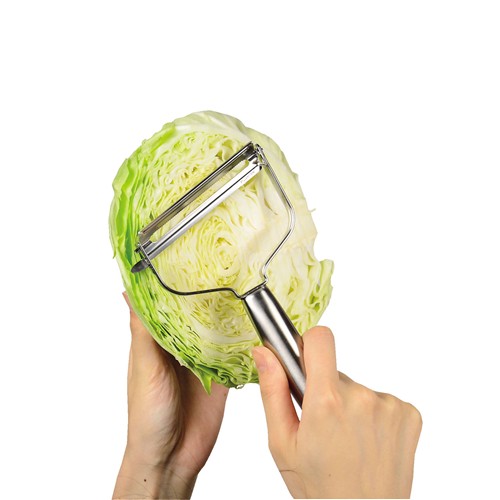 パール金属 ベジクラ セレーションキャベツ千切りピーラー C−299 ステン （約）全長19×幅11×高さ2．5cm