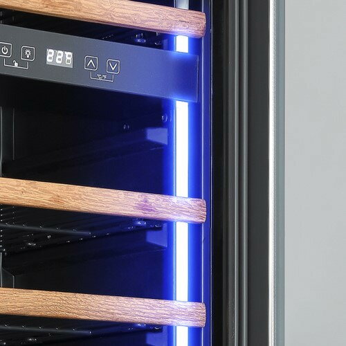 フォルスタージャパン FJE-113GSL(BK) 薄型ワインセラー Essential 調光調色機能付きLED 44本収納 右開き ブラック