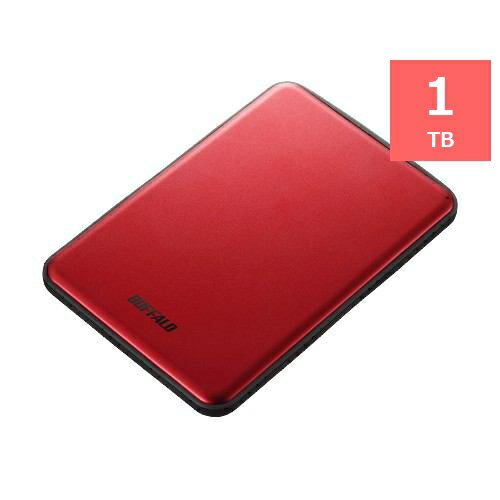 バッファロー HD-PUS1.0U3-RDD USB3.1(Gen1)/USB3.1 ポータブルHDD 1TB レッド バッファロー HD-PUS1.0U3-RDD USB3.1(Gen1)/USB3.1 ポータブルHDD 1TB レッド