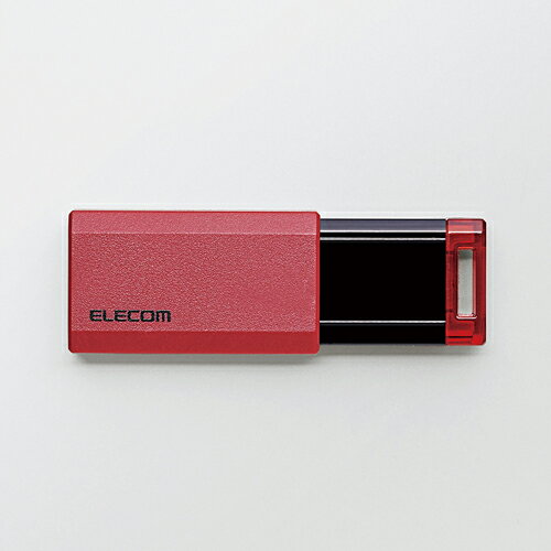 エレコム MF-PKU3032GRD USB3.1(Gen1)対応 ノック式USBメモリ 32GB レッド
