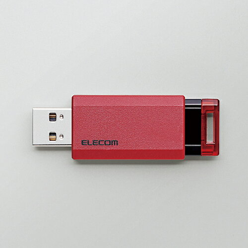 エレコム MF-PKU3032GRD USB3.1(Gen1)対応 ノック式USBメモリ 32GB レッド