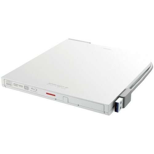 BUFFALO BRXLPT6U3WHE BRドライブ ホワイト発売日：2021年10月6日●パワー不足をLEDでお知らせする「お知らせLED」一部の電力供給の弱いパソコンに接続したときに、電力不足を一目で分かりやすく伝える「お知らせLED」を搭載。十分な電力が供給されているときはLEDが緑色に点灯、万が一電力不足時にはお知らせLEDが赤色に点滅/点灯します。 ●「Boostケーブル」でバスパワー不足を補助お知らせLEDが赤色になった場合は、「Boostケーブル」で問題解決が可能です。標準のUSBケーブルと電力供給専用のBoostケーブルで、二つのUSB端子から電力供給を行うことでバスパワー不足を解消します。※BoostケーブルはUSB Type-A接続となります。※USB端子が隣接して2端子あるパソコンでご利用いただけます。●ウルトラブックに最適なスリムボディー本体の厚さ14.4mm、重さ300g のスリムボディーなので持ち運びもスマート。最新のウルトラブックなど薄型のパソコンにもマッチします。 ●Wケーブル収納で、使用も携帯も快適どこでも、どんなパソコンにも手軽に使いたいポータブルブルーレイドライブだから、優れた携帯性にこだわりました。標準のUSBケーブルとBoostケーブルは一体化したF字型を採用し、本体に収納が可能な「Wケーブル収納」の構造を実現。使用時も、携帯時も別途付属品を必要とせずスマートな利用が可能です。 ※USB Type-C変換アダプターは、本体に収納することはできません。●8cmメディアにも対応したトレー式 トレータイプのドライブを採用。12cmメディアはもちろん、8cmメディアも確実にセットして、安心してご利用になれます。 ●大切な思い出を末永く守るM-Discに対応 M-Discは無機質系素材の記録層にレーザーでデータを焼き込む方式を採用した記録メディアです。無機質系素材を使用することにより、高温、多湿、太陽光等の影響を受けにくく、長期間の記憶保持が可能です。 ●USB Type-C変換アダプター付属 「USB 3.2(Gen1)」で制定されたコネクタ規格「USB Type-C」に対応した変換アダプターを付属。新型MacBook等USB Type-C端子しか装備していないパソコンでもすぐに使用する事ができます。 ●映像や写真データを余裕で保存 最大50GBだったブルーレイの約2倍、100GB超のデータを1枚のメディアに残せるブルーレイの規格「BDXL」に対応したブルーレイドライブです。ビデオカメラで撮影したハイビジョンの映像データ保存や、大容量の映像・画像データなどを扱うクリエイターの方にも最適です。 ●思い出のビデオをハイビジョンで残せる「アップスケーリング保存」本商品に添付されているPowerDirectorは独自のビデオエンハンスメント機能 (TrueTheater Technology) でビデオカメラなどで撮影したSD解像度(720×480px)のビデオをハイビジョンの高解像度(1920×1080px)化して保存。大画面テレビでも色鮮やかな美しい映像をお楽しみ頂けます。 ※Macパソコンでは市販のBlu-rayソフトの再生は出来ません。【仕様】動作環境[CPU]・Blu-ray再生時：Intel Core 2 Duo E6750、AMD Phenom 9450以上を推奨・4K動画再生時：Intel 第3世代(IvyBridge)Core iシリーズ Core i5以上 H.264/MP4形式、60Mbps以下のビデオファイルに対応[メモリー] ・2GB以上[ディスプレイ] ・1024×768、32 bit以上※1280×1024(SXGA)以上推奨[HDD] ・25GB以上の空き容量(50 GB以上の空き容量を推奨)※BDXLへの書き込み時には、ディスクへの書き込み容量以上のハードディスク空き容量が必要です。[ビデオカード]・Blu-ray再生時：Intel HD Graphics、NVIDIA GeForce 9500GT、AMD Radeon HD 5000以上を推奨※Blu-ray ビデオ映像の出力時には、HDCP対応のグラフィック機能とモニターが必要です。※その他：著作権保護機能を利用する為インターネット回線が必要です。対応機種：USB 3.2(Gen 1)/3.1(Gen 1)/3.0/2.0 Type-A/Type-C端子を搭載するWindowsパソコンおよびMacインターフェース：USB 3.2(Gen 1)/3.1(Gen 1)/3.0/2.0タイプ：外付けローディング方式：トレー式書込みエラー防止機能：BD/DVD/CD対応著作権保護：CPRM(リード/ライト)、AACS(リード)電源：USBバスパワー、外部電源対応(AC-DC5シリーズ)※オプション品電源管理：Windowsスタンバイ・サスペンドモード最大消費電力：7.5W外形寸法(幅×高さ×奥行)：138×14.4×152mm※本体のみ(突起部除く)質量：約300gRoHS基準値：準拠主な付属品：F字USBケーブル(本体装備済み、USB側 26cm/給電側 23cm)、USB Type-C変換アダプター、ユーティリティーDVD(簡単セットアップ、ソフトウェア(PowerDVD for BD、Power2Go、PowerDirector、PowerBackup、PhotoDirector、MediaShow))、 取扱説明書※添付のソフトウェアは、製品を使用するパソコン1台にのみインストールできます。※Macでは添付のソフトウェアは利用できません※保証書はパッケージに記載