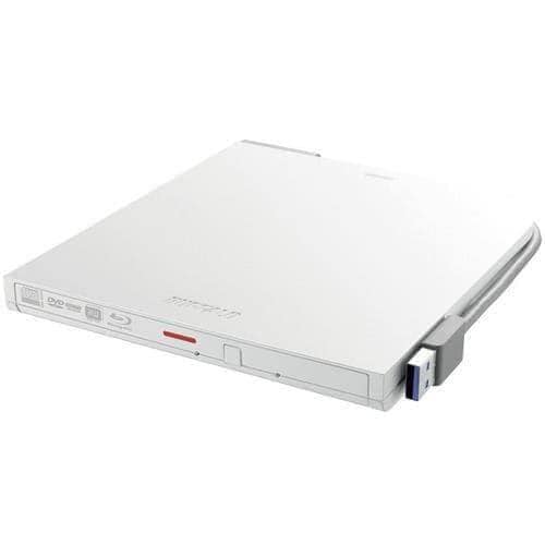 BUFFALO DVSMPTV8U3WHB DVDドライブ ホワイト発売日：2021年10月6日●「お知らせLED」「Boostケーブル」で安心して持ち歩ける 本商品は、必要なときにさっと接続して使えるポータブルDVDドライブです。USBケーブル1本をパソコンにつなぐだけで手軽にご利用いただけます。本商品ではさらに、バッファロー独自のパソコンのUSBポートからのバスパワー(電力供給)が不足した際に発生していたDVDドライブの不安定な動作を解消するための二つの機能を搭載。 電力不足を光で伝える「お知らせLED」と電力不足を専用のケーブルで補える「Boost(ブースト)ケーブル」の搭載で、今までACアダプターがないと使用できなかったパソコンでもDVDドライブの使用が可能になりました。 ●USB 3.2 (Gen1)/USB 3.1 (Gen1)/3.0対応、薄型のパソコンにも最適なスリムボディー USBケーブルはUSB 3.2 (Gen1)/USB 3.1 (Gen1)/3.0対応。従来のUSB 2.0でも使用できます。本体の厚さ14.4mm、重さ300g のスリムボディーなので持ち運びもスマート。薄型のパソコンにもマッチします。 ●Wケーブル収納で、使用も携帯も快適 どこでも、どんなパソコンでも使いたいポータブルDVDドライブだから、優れた携帯性にこだわりました。標準のUSBケーブルとBoostケーブルは一体化したF字型を採用し、本体に収納が可能な「Wケーブル収納」の構造を実現。使用時も、携帯時も別途付属品を必要とせずスマートな利用が可能です。 ●8cmメディアにも対応したトレー式 トレータイプのドライブを採用。12cmメディアはもちろん、8cmメディアも確実にセットして、安心してご利用になれます。 ●Mac標準搭載ソフトで使用可能 標準搭載ソフトで再生・データ保存が可能です。また、MacBook AirなどのDVDドライブ非搭載パソコンをお使いの際に便利です。 ●大切な思い出を末長く守るM-Discにも対応 M-Discは無機質系素材の記録層にレーザーでデータを焼き込む方式を採用した記録メディアです。無機質系素材を使用することにより、高温、多湿、太陽光等の影響を受けにくく、長期間の記憶保持が可能です。 ●用途に応じたDVD・CDを作成できる購入時からすぐに使えるソフトウェアを標準添付 ●ビギナーに優しい簡単セットアップ 添付の「ユーティリティーDVD」には、ビギナーの方でも簡単に本商品をお使いいただけるよう「簡単セットアップ」が収納されています。パソコンへのソフトウェアのインストール作業をサポートします。 ●DVD/CD起動対応 USB接続した機器からの起動をサポートしたパソコンであれば、「起動ドライブ」として使用することが可能です※。DVD/CDドライブ非搭載パソコンでハードディスクドライブが壊れたときやパソコン内蔵のDVD/CDドライブが壊れたときなど、USB接続した本商品からOSのリカバリーを行うことが出来ます。※パソコン側がUSBからの起動に対応している必要があります。●「再生互換性を高める書き込み機能」を搭載 DVD+R(1層/2層)メディア書込み時、メディアタイプをDVD-ROMに変更し、一般のDVDプレーヤーやDVDドライブでの再生互換性を向上させる「再生互換性を高める機能」を搭載。幅広い機器で安心して再生することができます。 【仕様】動作環境[CPU] ・Intel Pentium 4 (2.4 GHz)・Athlon 64 2800+ (1.8 GHz)・AMD Fusion Eシリーズ & Cシリーズ以上を推奨※フルハイビジョン(アップスケーリング)再生機能を使用する場合は、Intel Core2Duo 1.5GHz以上またはAMD Turion 64X2 1.8GHz以上推奨[メモリー] ・1GB以上(32bit)・2GB以上(64bit)[HDD]・2GB以上の空き容量(7GB以上の空き容量を推奨)・添付SWの インストール用に約150MB※作業領域として5GB以上の空き容量(20GB以上推奨)[ディスプレイ] ・1024×768、32 bit以上※1280×1024(SXGA)以上推奨※著作権保護機能を利用する為インターネット回線が必要です。対応機種：USB 3.2(Gen 1)/3.1(Gen 1)/3.0/2.0 Type-A端子を搭載するWindowsパソコンおよびMacインターフェース：USB 3.2(Gen 1)/3.1(Gen 1)/3.0/2.0タイプ：外付けローディング方式：トレー式書込みエラー防止機能：DVD/CD対応著作権保護：CPRM(リード/ライト)電源：USBバスパワー、外部電源対応(AC-DC5シリーズ)※オプション品電源管理：Windowsスタンバイ・サスペンドモード最大消費電力：5W外形寸法(幅×高さ×奥行)：138×14.4×152mm※本体のみ(突起部除く)質量：約300g保証期間：1年間RoHS基準値：準拠主な付属品：F字USBケーブル(USB側 26cm/給電側 23cm)、ユーティリティーDVD(簡単セットアップ、ソフトウェア(Power2Go、PhotoDirector、MediaShow、Power Media Player))、 取扱説明書※添付のソフトウェアは、製品を使用するパソコン1台にのみインストールできます。※保証書はパッケージに記載
