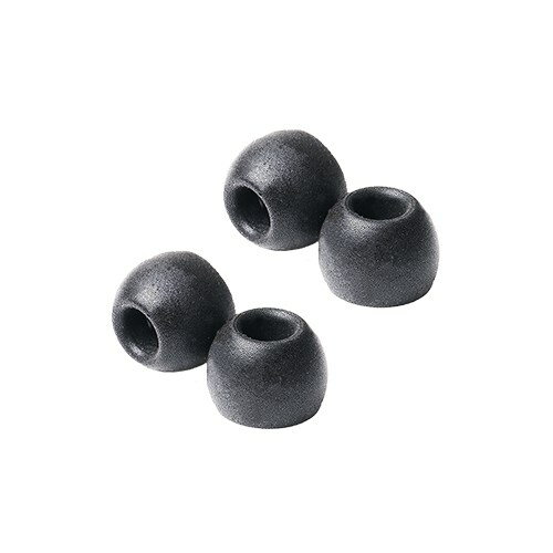 ミヨシ AAC-MTH01／M4P 交換用丸型低反発イヤピース Mサイズ 2セット入 ブラック