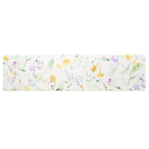 オカ ササっと拭けるマットキッチンマット約45cm×180cmアイボリー(フィオレ)