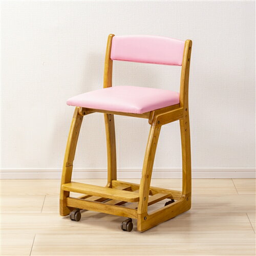 ヤマダオリジナル 学習椅子ライトブラウン／ピンク YGC710002LBR／PKのサムネイル
