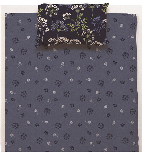 [シングル]敷カバー SL クラシカルフラワー ネイビー
