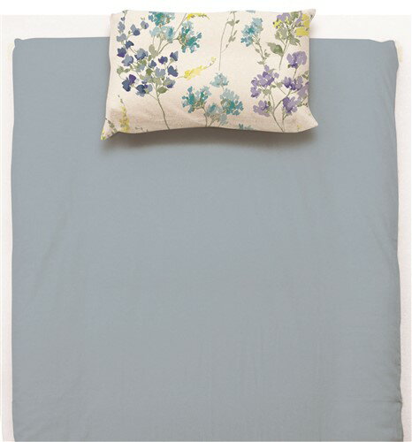 [セミダブル] 大宗 ボックスシーツ 水彩フラワー サイズ ブルー