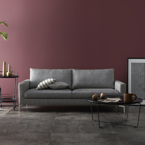 大塚家具 erba（エルバイタリア）［3人掛］ソファ「Bellavista ベラビスタ」布グレーTIRINO55