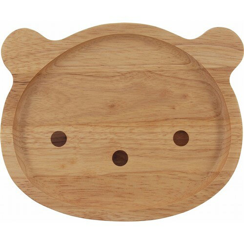 キッズプレート クマ ツール23913 ナチュラル 1人用 食器 子供用 アニマル 木製食器