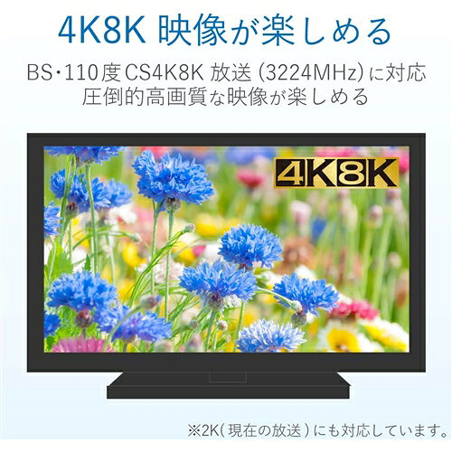 DXアンテナ 2JW5SLSB(B) アンテナケーブル 2C (ストレート形ーL形) 5m ブラック